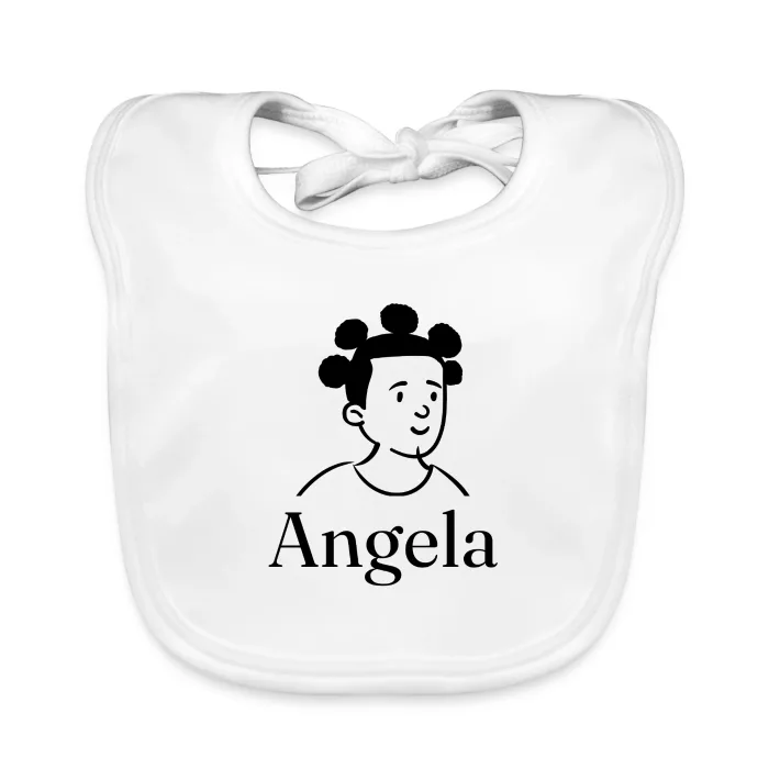 Bavoir bébé personnalisé au prénom Angela