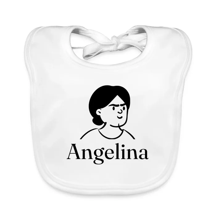 Bavoir bébé personnalisé au prénom Angelina