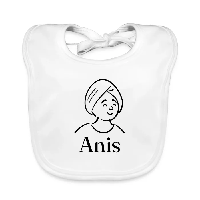 Bavoir bébé personnalisé au prénom Anis