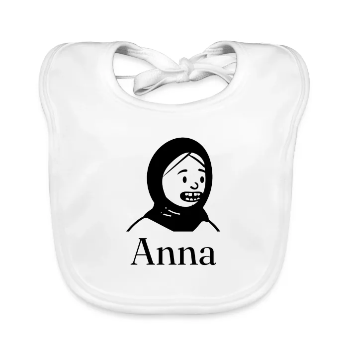 Bavoir bébé personnalisé au prénom Anna