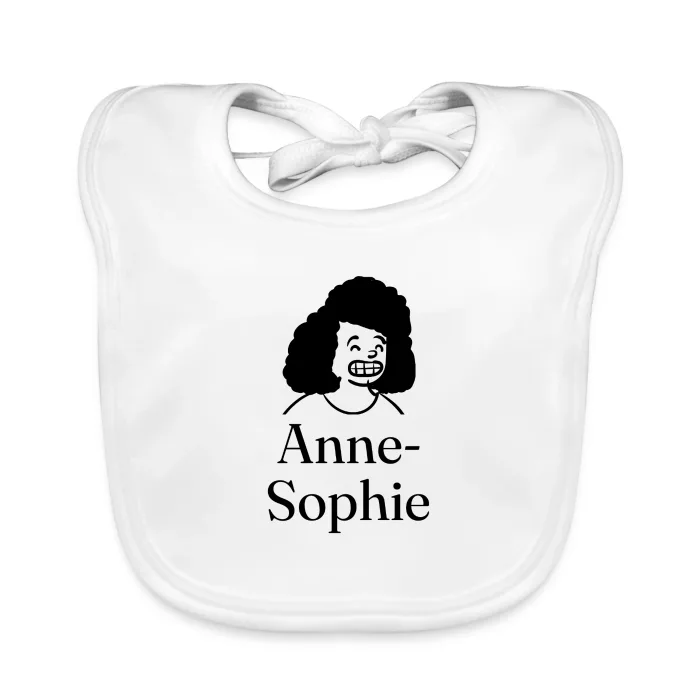 Bavoir bébé personnalisé au prénom Anne-Sophie