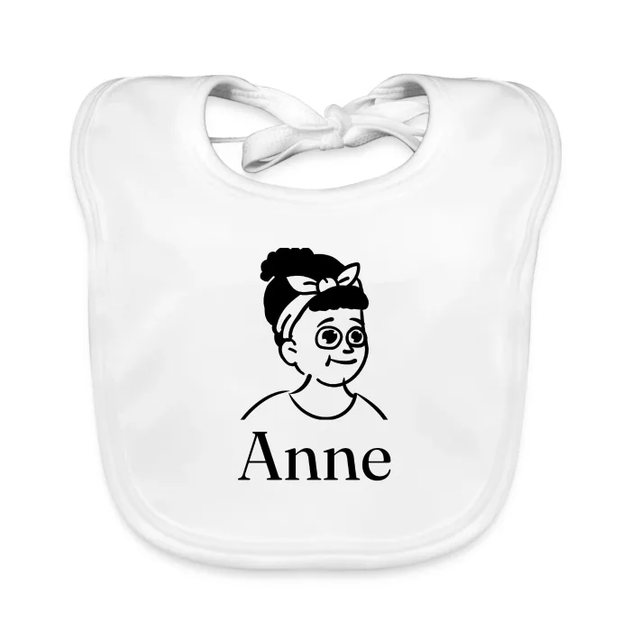 Bavoir bébé personnalisé au prénom Anne