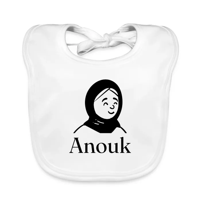 Bavoir bébé personnalisé au prénom Anouk