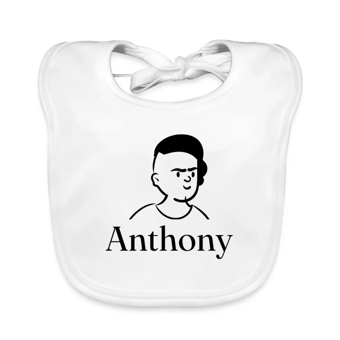 Bavoir bébé personnalisé au prénom Anthony