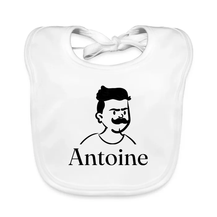 Bavoir bébé personnalisé au prénom Antoine