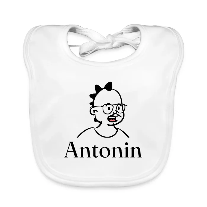 Bavoir bébé personnalisé au prénom Antonin