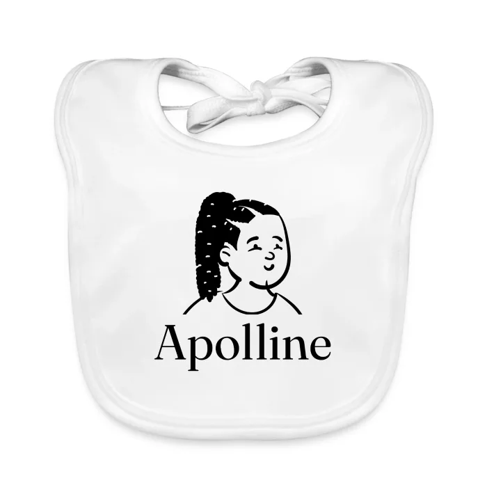 Bavoir bébé personnalisé au prénom Apolline