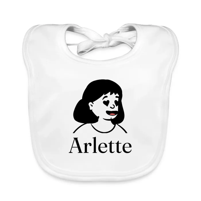 Bavoir bébé personnalisé au prénom Arlette