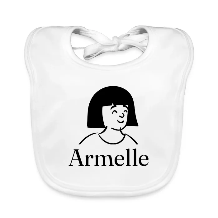 Bavoir bébé personnalisé au prénom Armelle