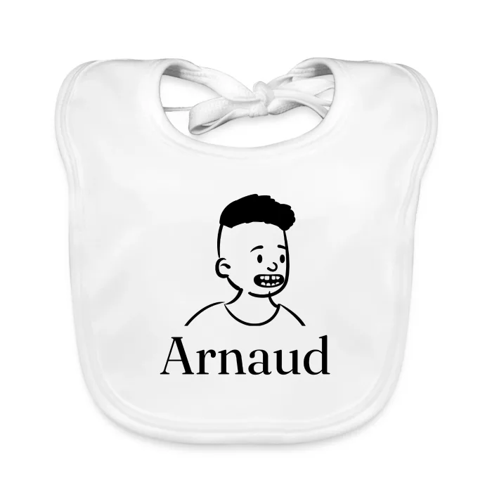 Bavoir bébé personnalisé au prénom Arnaud
