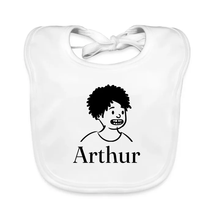 Bavoir bébé personnalisé au prénom Arthur