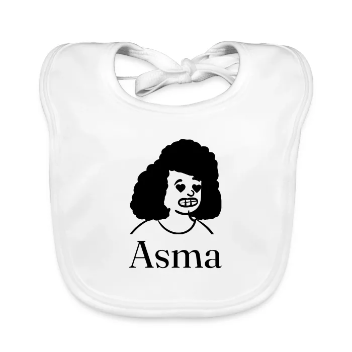 Bavoir bébé personnalisé au prénom Asma