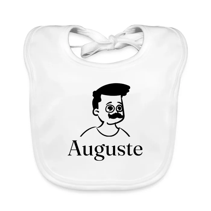 Bavoir bébé personnalisé au prénom Auguste
