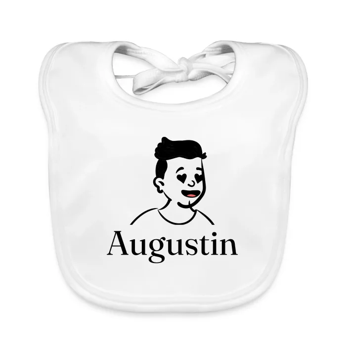 Bavoir bébé personnalisé au prénom Augustin