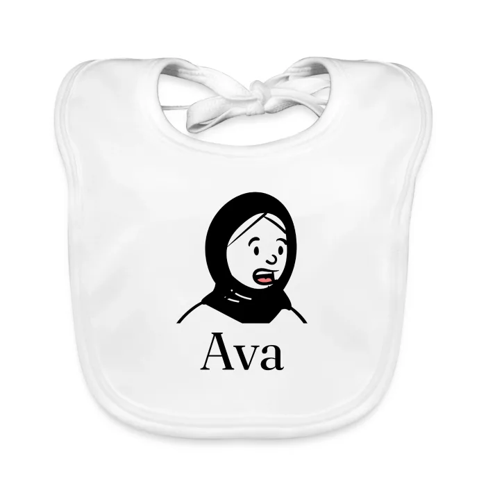 Bavoir bébé personnalisé au prénom Ava
