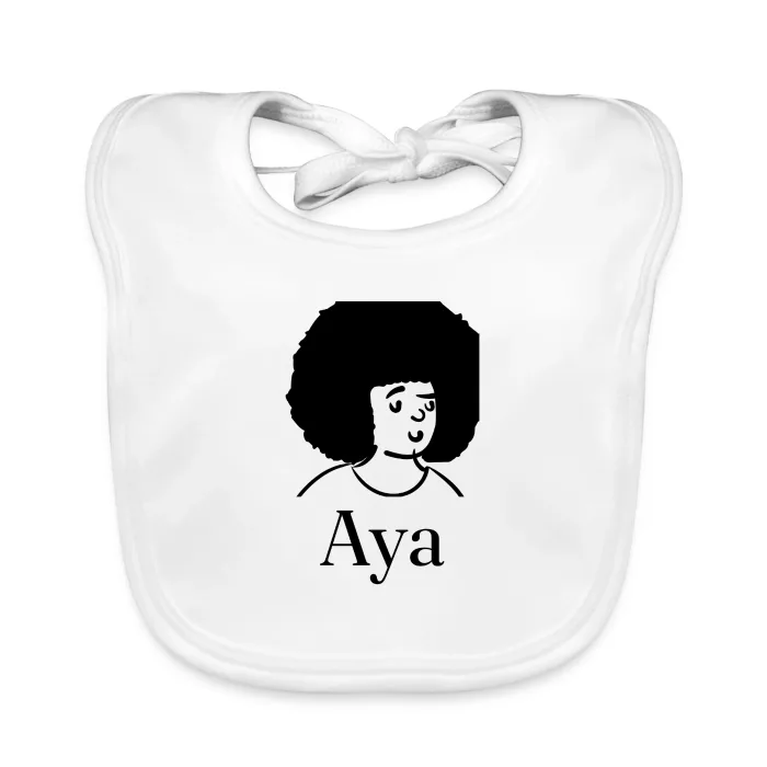 Bavoir bébé personnalisé au prénom Aya