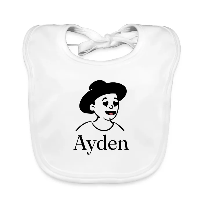 Bavoir bébé personnalisé au prénom Ayden