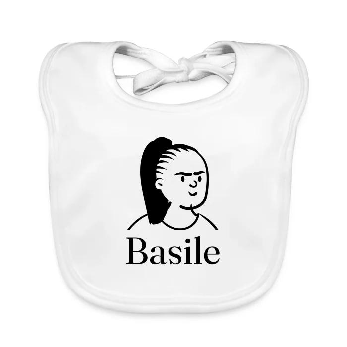 Bavoir bébé personnalisé au prénom Basile