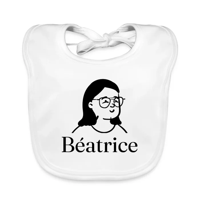 Bavoir bébé personnalisé au prénom Béatrice