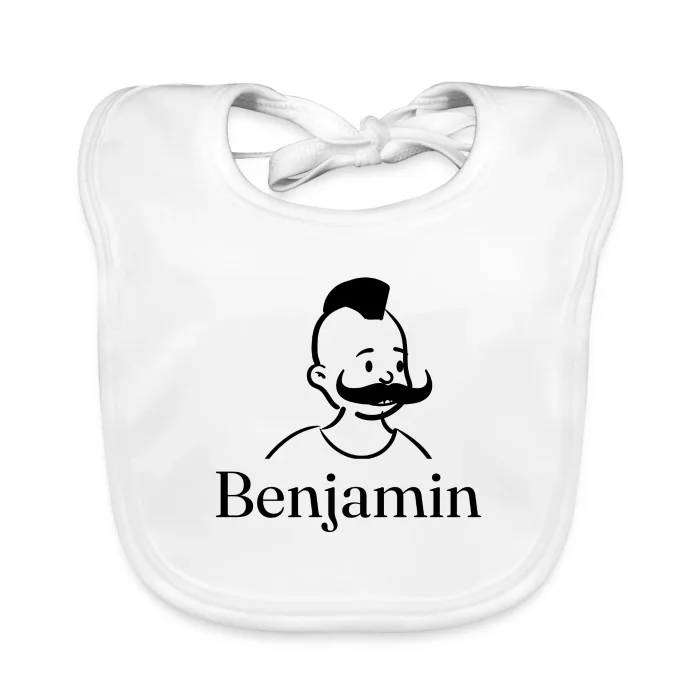 Bavoir bébé personnalisé au prénom Benjamin
