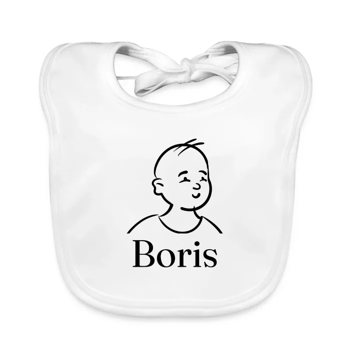 Bavoir bébé personnalisé au prénom Boris