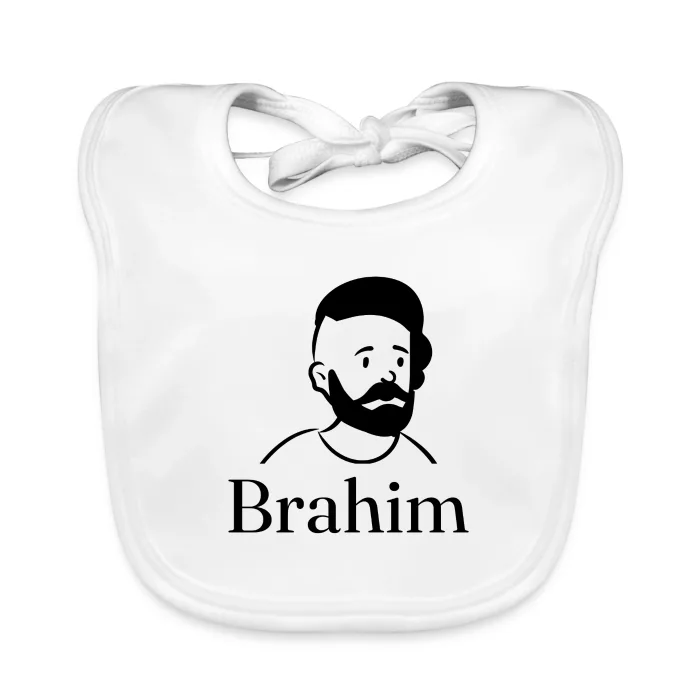 Bavoir bébé personnalisé au prénom Brahim