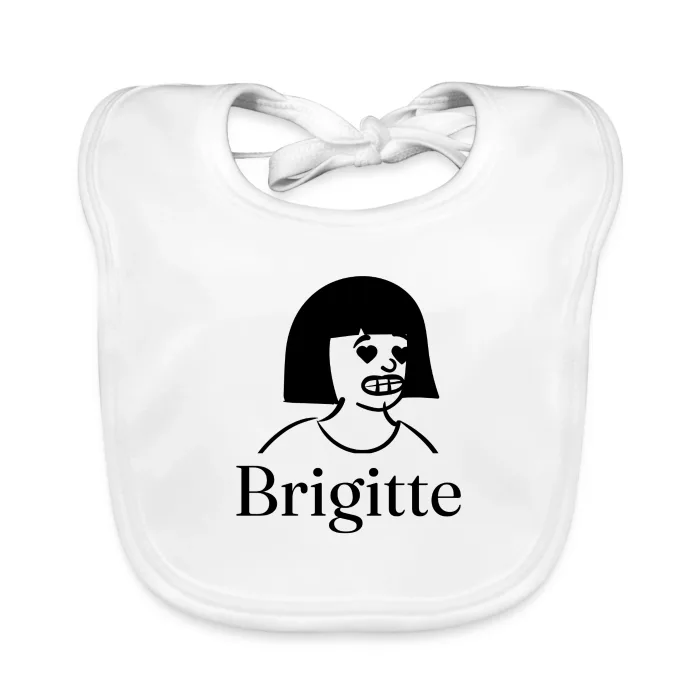 Bavoir bébé personnalisé au prénom Brigitte