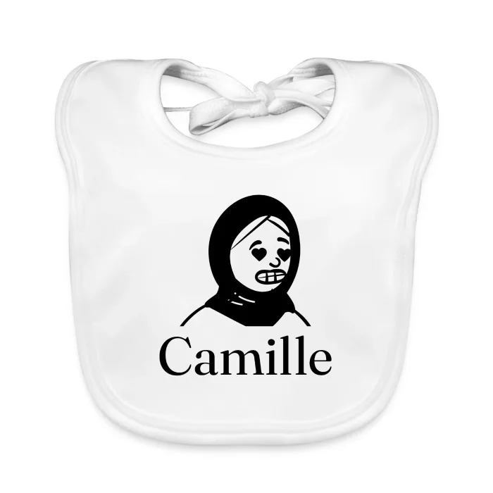 Bavoir bébé personnalisé au prénom Camille