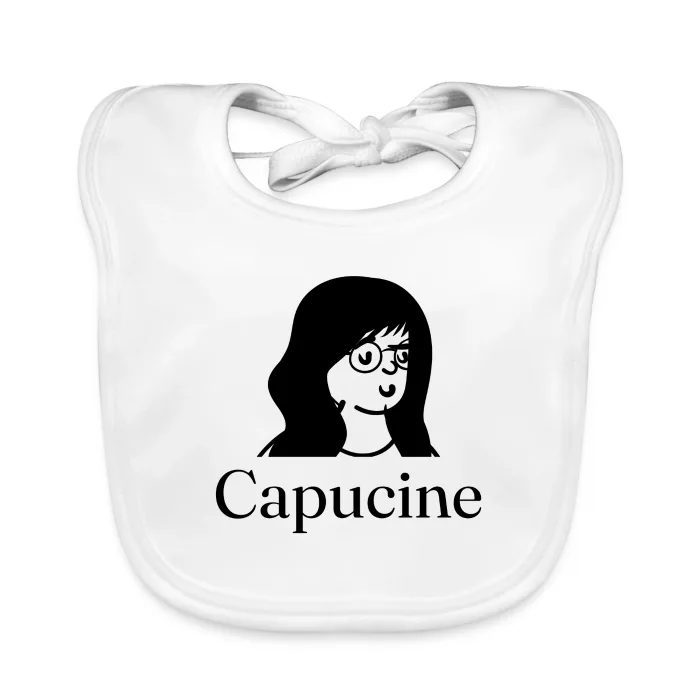 Bavoir bébé personnalisé au prénom Capucine