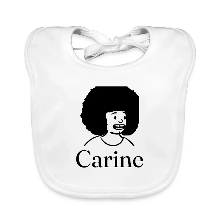 Bavoir bébé personnalisé au prénom Carine
