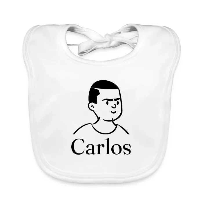 Bavoir bébé personnalisé au prénom Carlos