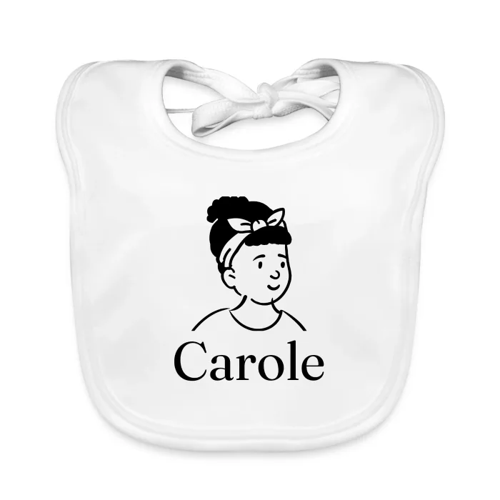 Bavoir bébé personnalisé au prénom Carole