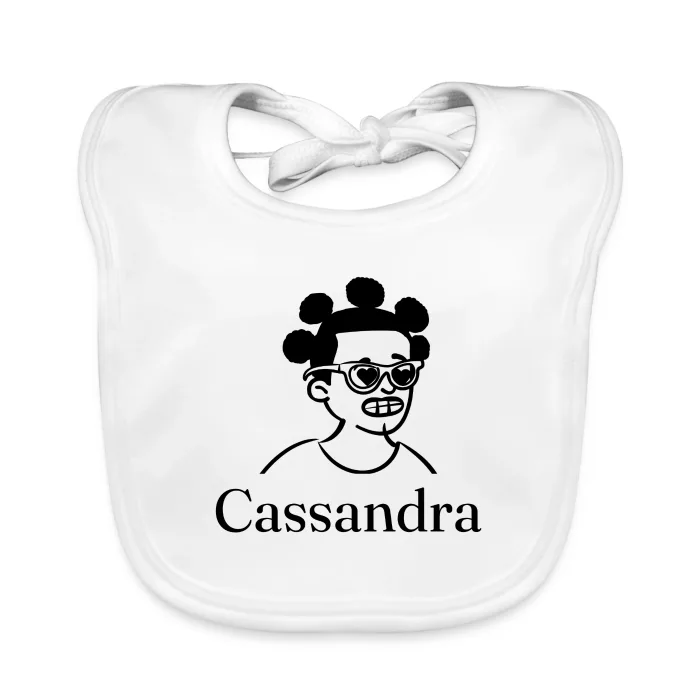 Bavoir bébé personnalisé au prénom Cassandra