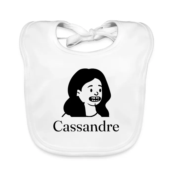 Bavoir bébé personnalisé au prénom Cassandre