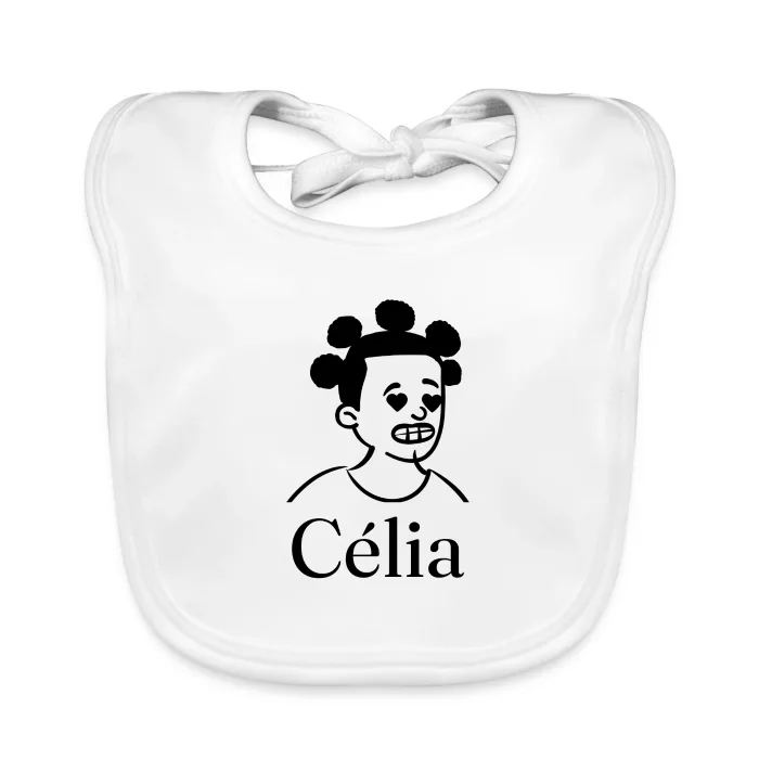 Bavoir bébé personnalisé au prénom Célia