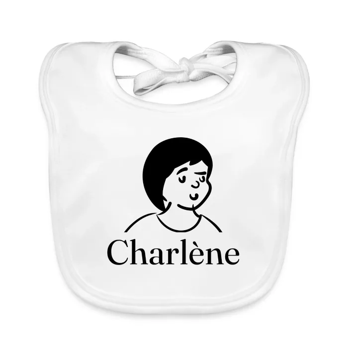 Bavoir bébé personnalisé au prénom Charlène