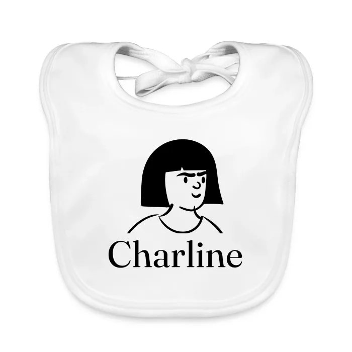 Bavoir bébé personnalisé au prénom Charline