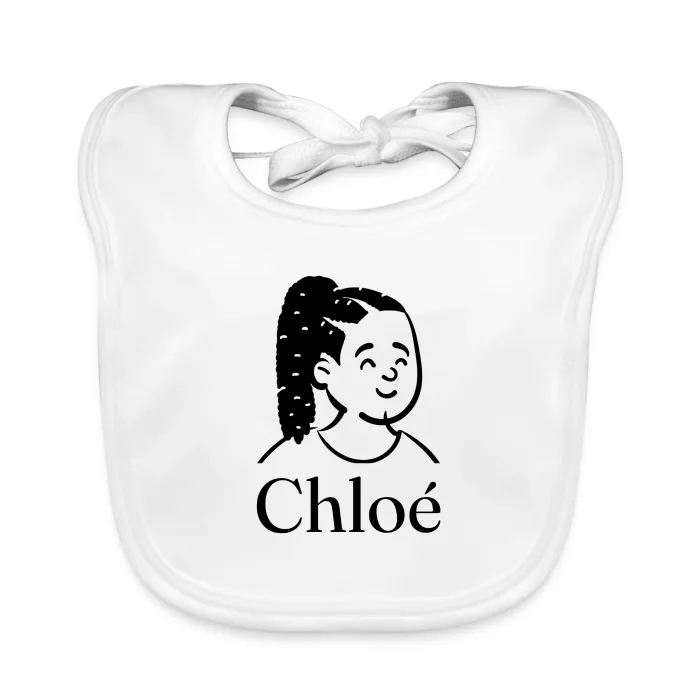 Bavoir bébé personnalisé au prénom Chloé