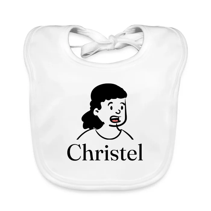 Bavoir bébé personnalisé au prénom Christel