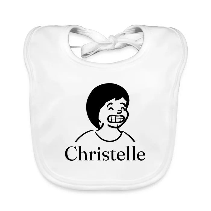 Bavoir bébé personnalisé au prénom Christelle
