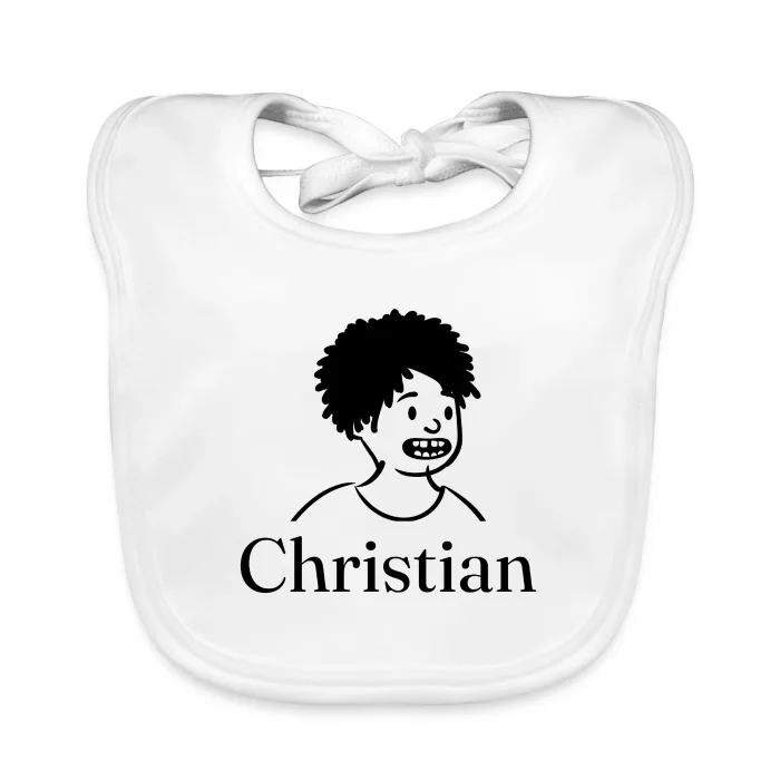 Bavoir bébé personnalisé au prénom Christian