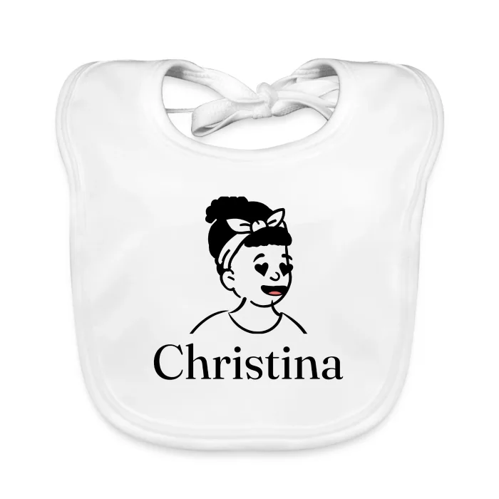 Bavoir bébé personnalisé au prénom Christina