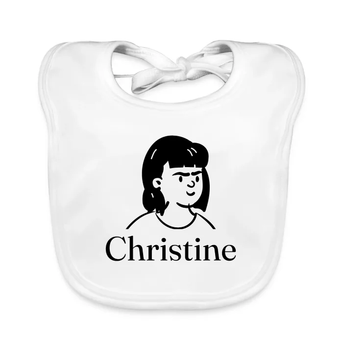 Bavoir bébé personnalisé au prénom Christine