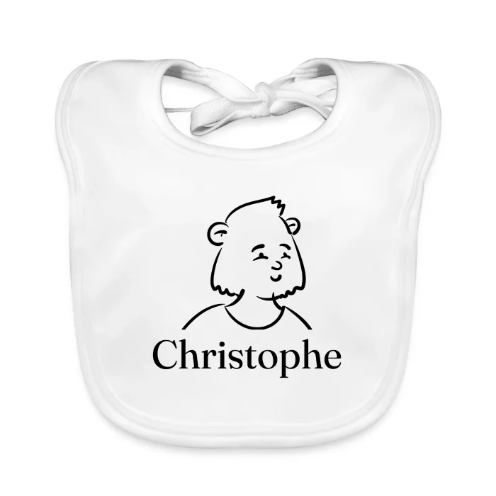 Bavoir bébé personnalisé au prénom Christophe