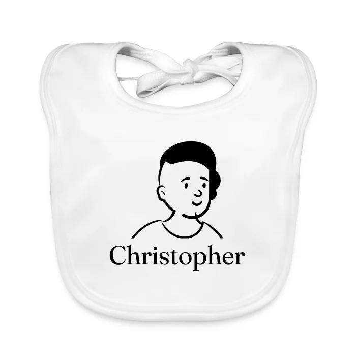 Bavoir bébé personnalisé au prénom Christopher