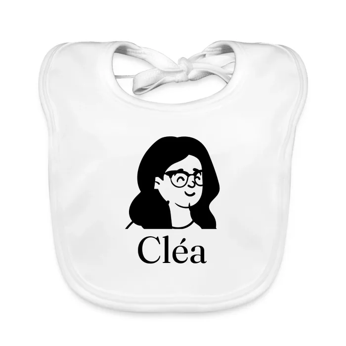 Bavoir bébé personnalisé au prénom Cléa