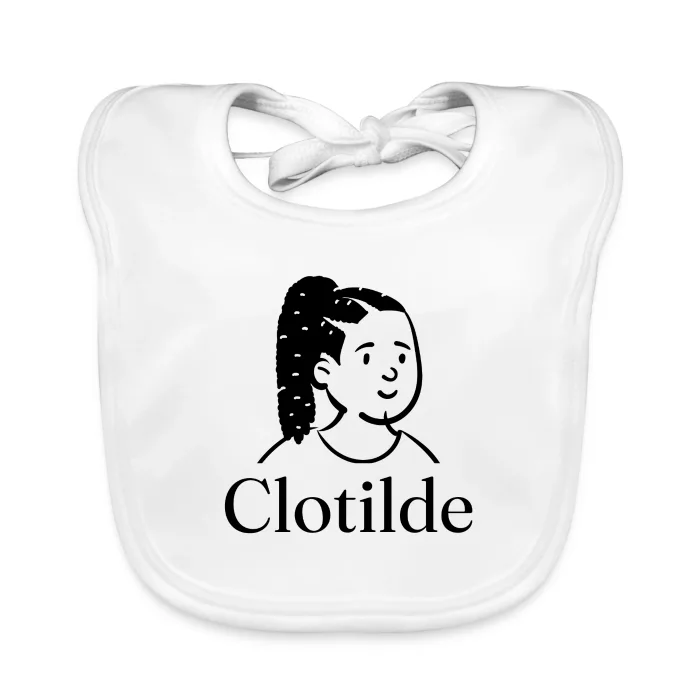 Bavoir bébé personnalisé au prénom Clotilde
