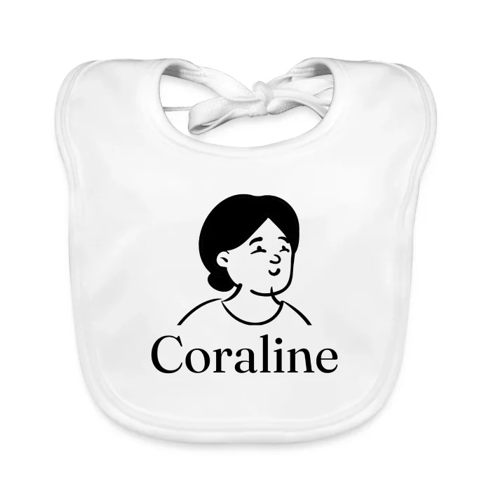 Bavoir bébé personnalisé au prénom Coraline