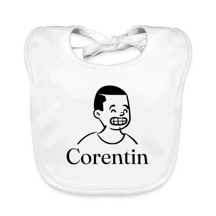 Bavoir bébé personnalisé au prénom Corentin