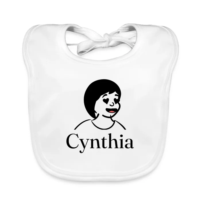 Bavoir bébé personnalisé au prénom Cynthia